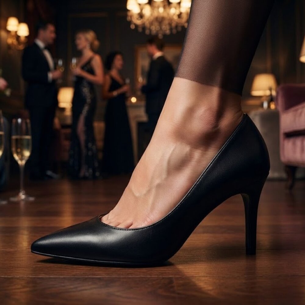 NWT Kayleen Black Pointed Toe Pumps 3.25” Heel | Classic Stiletto Heels Office